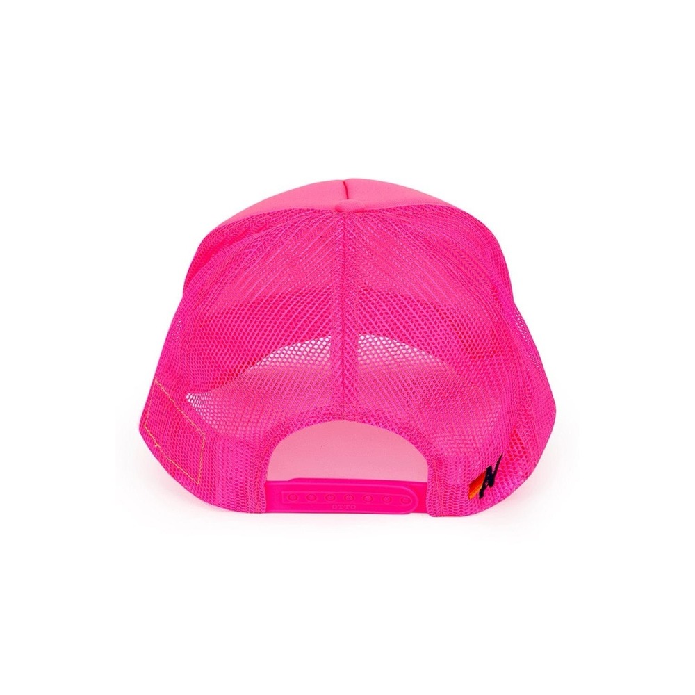 Aviator Nation Heart Embroidered Vintage Low Rise Trucker Hat Pink NEW WITH TAGS - Picture 3 of 7